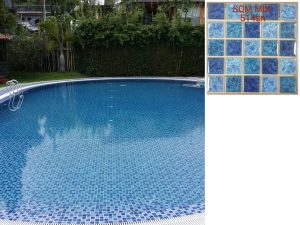 Keramik Mosaic Kuda Laut Mas Untuk Kolam Renang